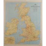 British Railways poster Administrative map by John Bartholomew The Edinburgh Geographical