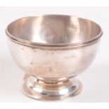 A plain silver George II footed bowl by William Fordham London 1731, diameter 10cm, 4.5oz.