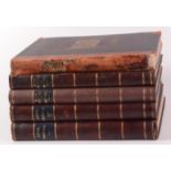 Five leather bound books, three entitled 'With The Flag To Pretoria' and 'After Pretoria' Vols.