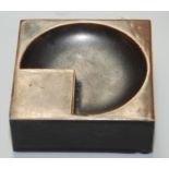 A rare Troika square wall plaque with bronze glaze,