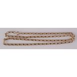 A modern belcher link 9ct gold necklace, 25.6g.