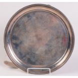 A late Victorian silver tray by Josiah Williams & Co, the border beaded,