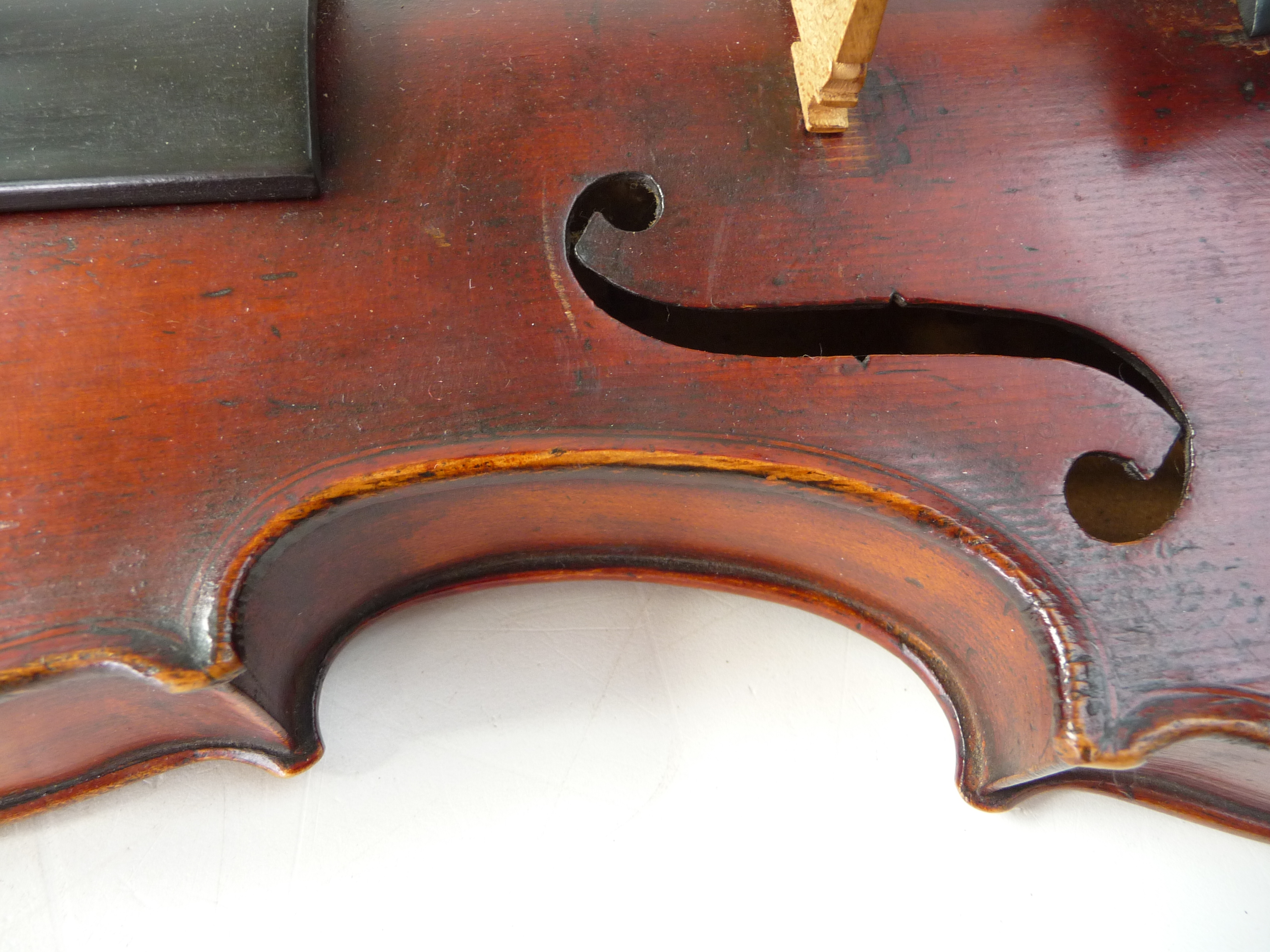 A cased violin, bearing paper label 'Henry Betts, Maker Royal Exchange, London', - Image 13 of 23