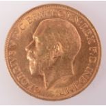 A George V sovereign dated 1912, extremely fine.