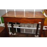 A George III mahogany side table with a shaped apron, width 78cm.