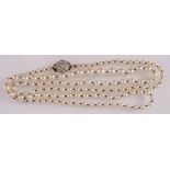 A good necklace of approximately 125 graduated pearls,