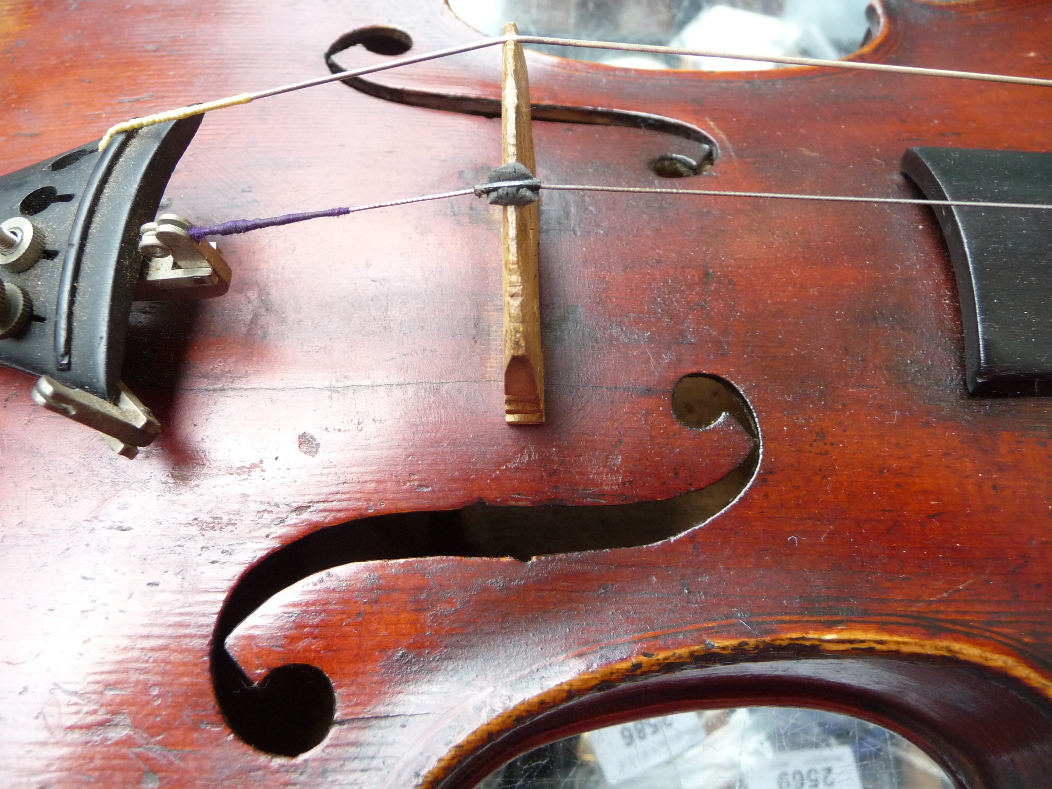 A cased violin, bearing paper label 'Henry Betts, Maker Royal Exchange, London', - Image 15 of 23