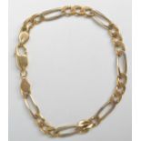 An 18ct gold chain bracelet, 16.5g.