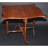 A Victorian mahogany butterfly Sutherland table, 90cm.