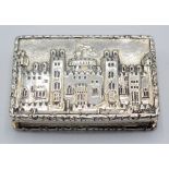 An early Victorian Castle Top vinaigrette showing a view of Windsor Castle by Gervase Wheeler,