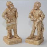 A pair of Robinson & Leadbetter porcelain figures, entitled '6.A.M' and '6.P.