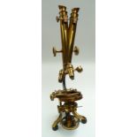 A fine binocular microscope by Watson & Sons, 313 High Holborn London 1792 (stand number),