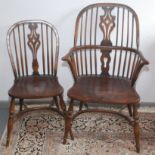 A set of eight Windsor chairs in Georgian style,