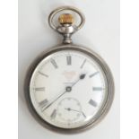 A Camborne miners pocket watch, the movement by Omega,