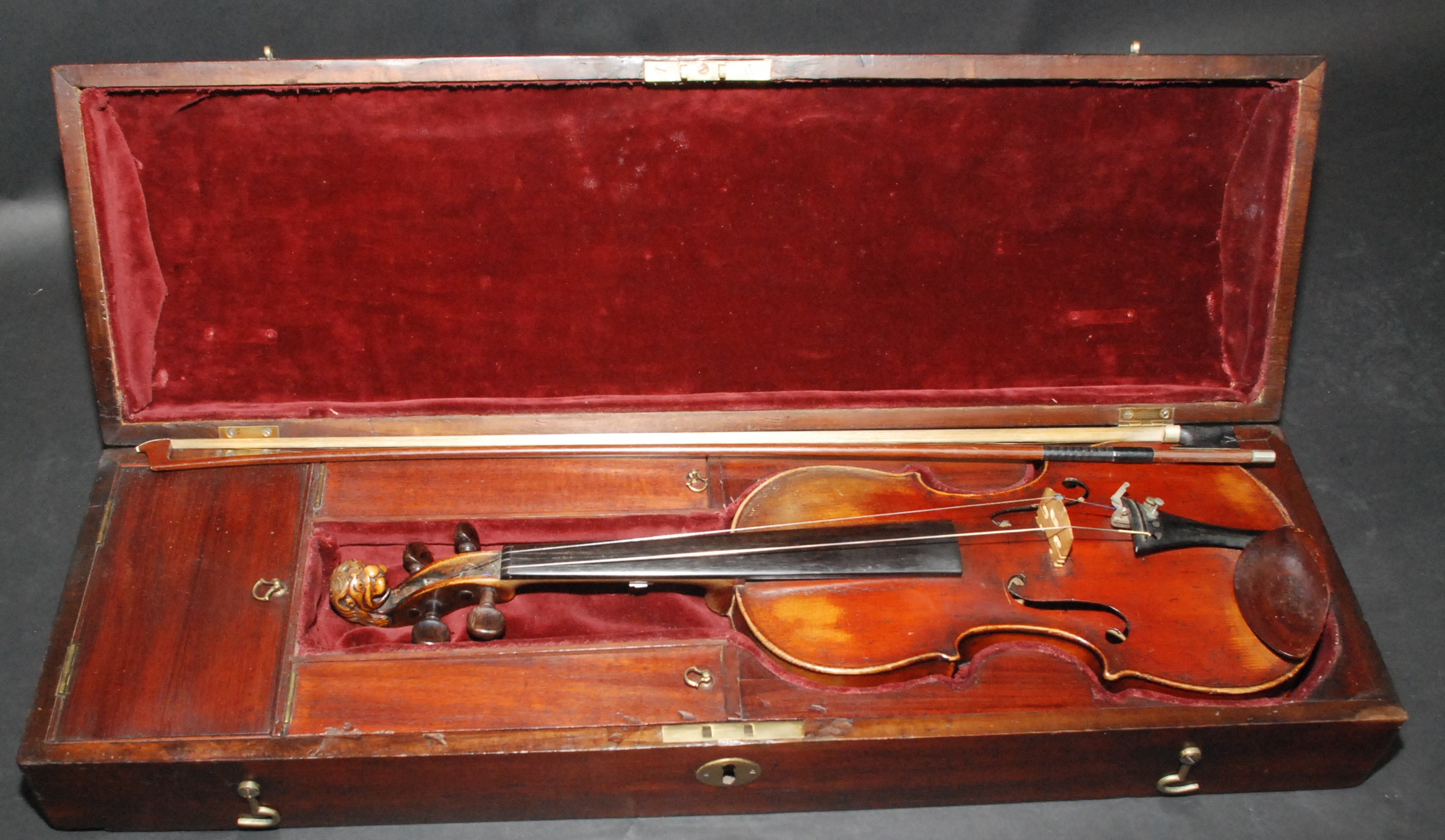 A cased violin, bearing paper label 'Henry Betts, Maker Royal Exchange, London', - Image 2 of 23