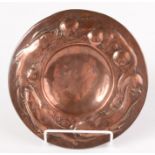 A Newlyn Industrial Class copper dish by Philip Hodder.