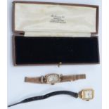 An 18ct gold ladies wristwatch by Teriam,