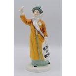 A Royal Doulton porcelain figure entitled 'Votes for Women', HN2816, height 26cm.