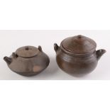A Japanese pottery teapot,