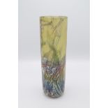 An Isle of Wight limited edition cylindrical glass vase, 'Landscape' pattern,