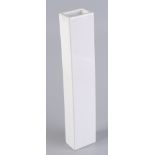 A Troika St Ives white vase of rectangular form, height 34.3cm, width 6.5cm.