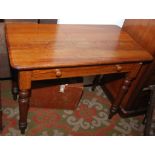 A pitch pine side table fitted a single drawer.