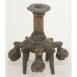 A bronze Afghan kohl bottle, height 10cm.