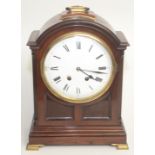 An Edwardian mahogany bracket clock, the circular 19.