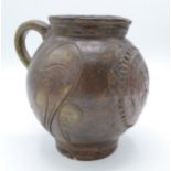 A Studio Pottery jug by Roger Guerin (Belgium,