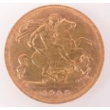 A Victorian half sovereign dated 1900, extremely fine.