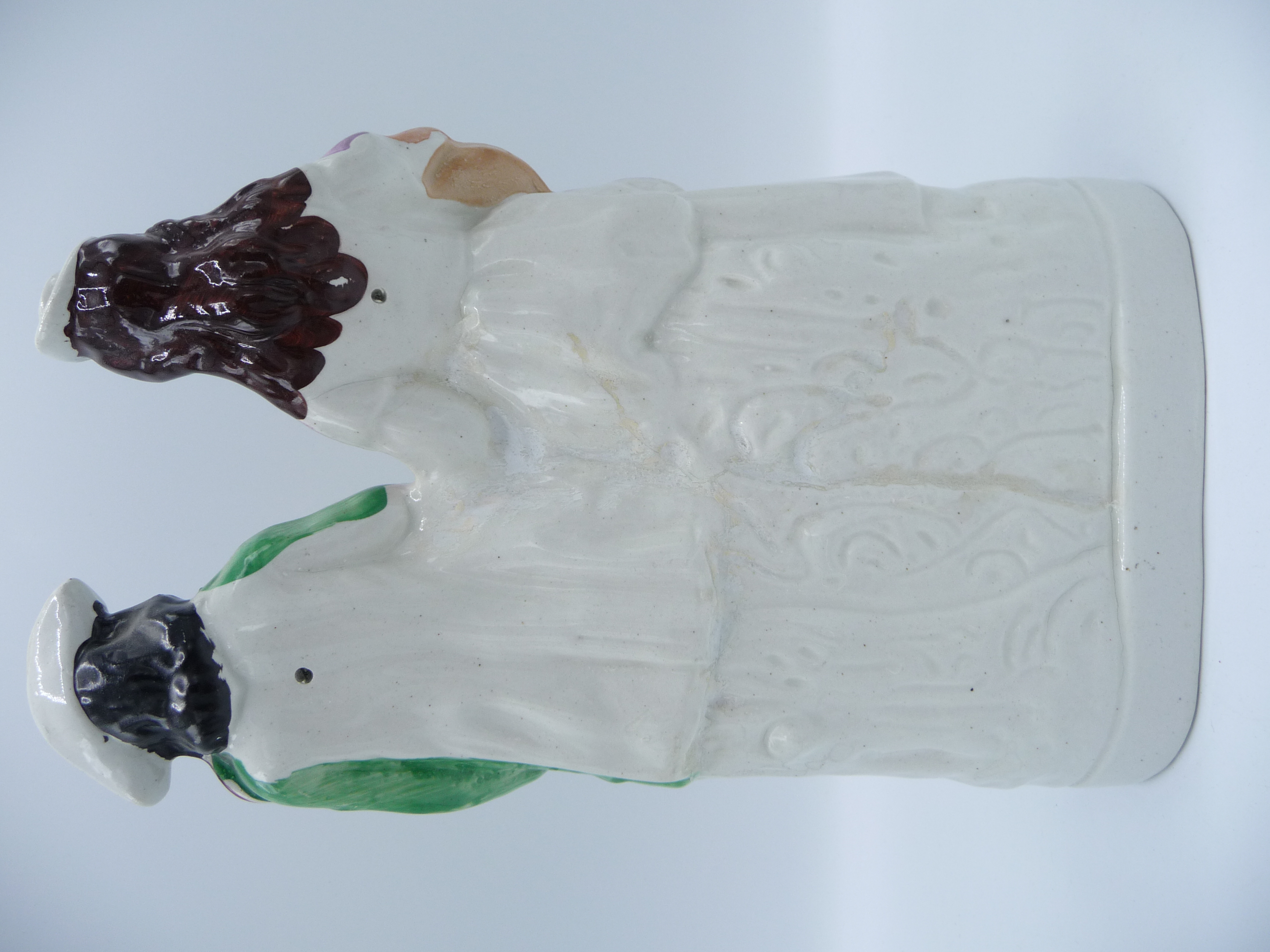 A Victorian Staffordshire pottery group entitled Minstrels, height 26cm, - Image 3 of 3