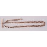 A 9ct gold curb link watch chain, 35.2g.