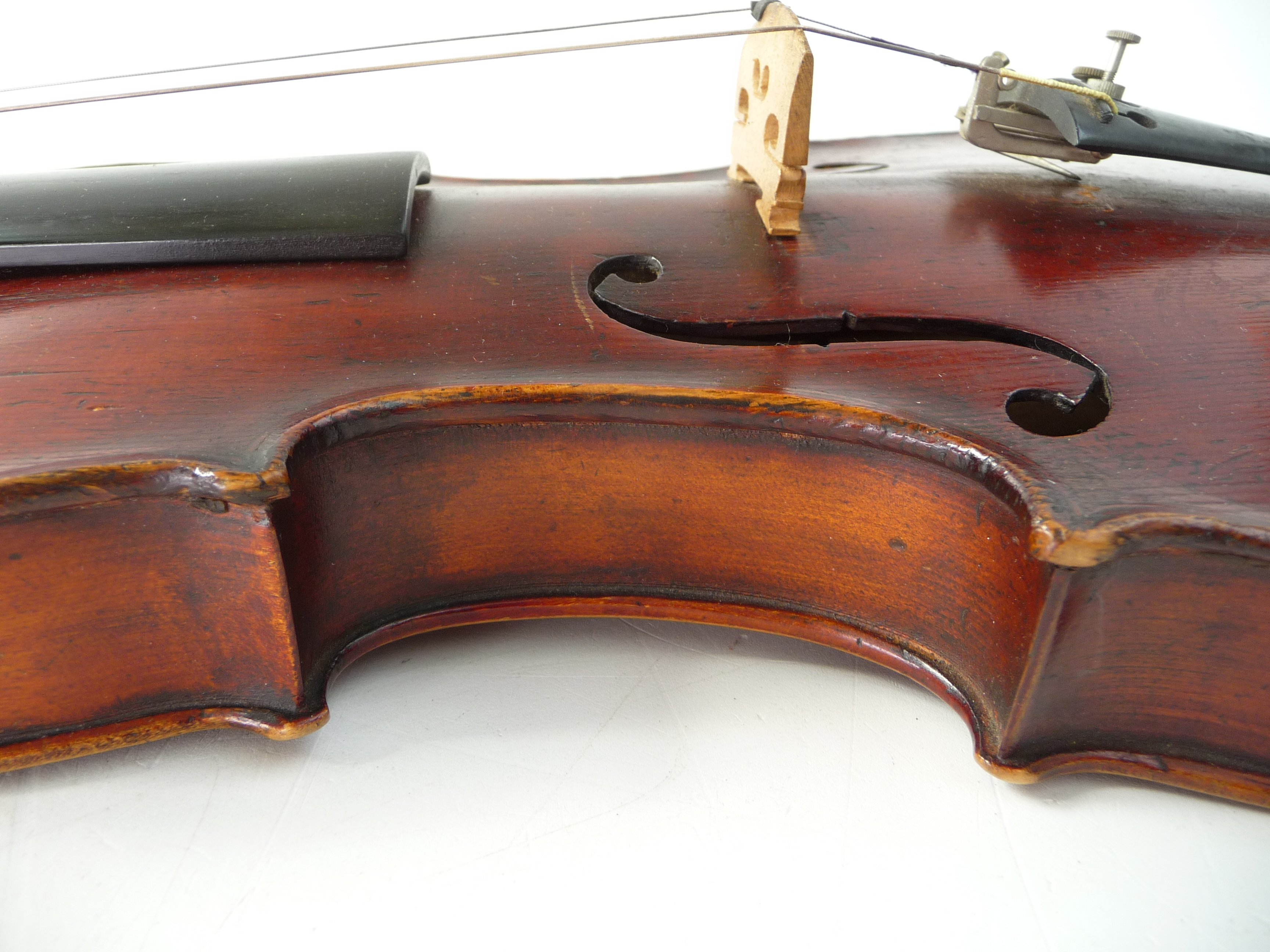 A cased violin, bearing paper label 'Henry Betts, Maker Royal Exchange, London', - Image 12 of 23