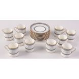 Ten Wedgwood 'Colonnade' pattern coffee cans and saucers.