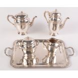 A good French plated four piece tea and coffee service,