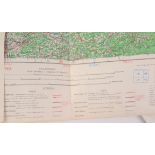Ten WW II maps, Rostock, Paris-Reims, Dusseldorf, Schwerin, Hamburg, Rouen-Paris, Oldenburg,