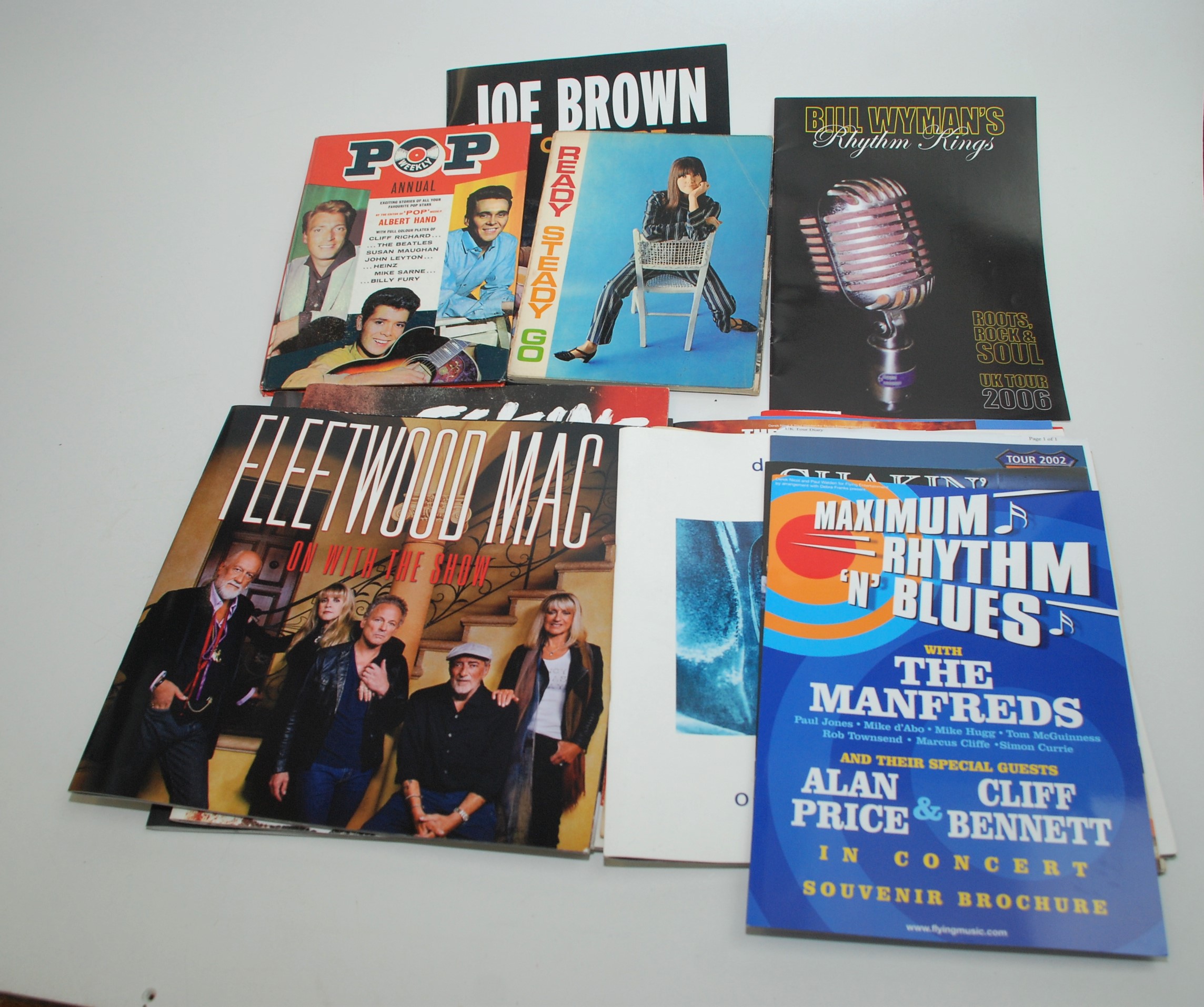 A collection of concert programmes including, Bill Wyman, Fleetwood Mac and John Mayall etc.