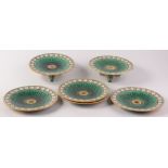 A Victorian Wedgwood 'Stanley' pattern majolica dessert service,