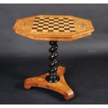 A fine 19th century chess table,