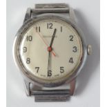 A gentleman's Garrard wristwatch in stainless steel case,