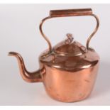 A Victorian copper kettle, height 29cm.