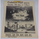 A small poster advertising Pink Floyd in Stereo Concert with the Azimuth Coordinator at Colston