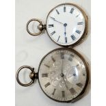 A Victorian key wind pocket watch,