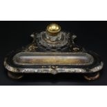 A William IV papier mache ink stand.