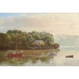 MARGARET MERRY Malpas Near Truro Pastel Signed Inscribed to the back 31 x 46cm