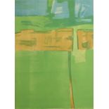 RICHARD PLATT Landscape untitled Three colour lithograph Signed and dated '59 #12/14 Paper size