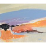 BARRIE BRAY Walking to Carn Galver Acrylic on board Monogrammed Inscribed to the back 24.5 x 29.