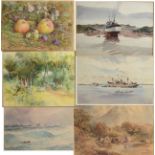 Two Malay watercolours by E B Fowler,