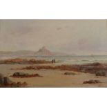 JOHN THOMAS RICHARDSON St Michael's Mount Oil on canvas Signed and dated 1905 25 x 39cm