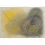 JOHN WELLS Abstract forms 73/8D Mixed media Signed,